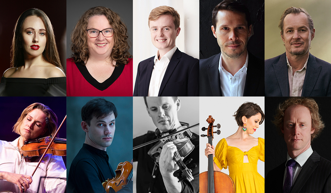 Headshots of ten musicians